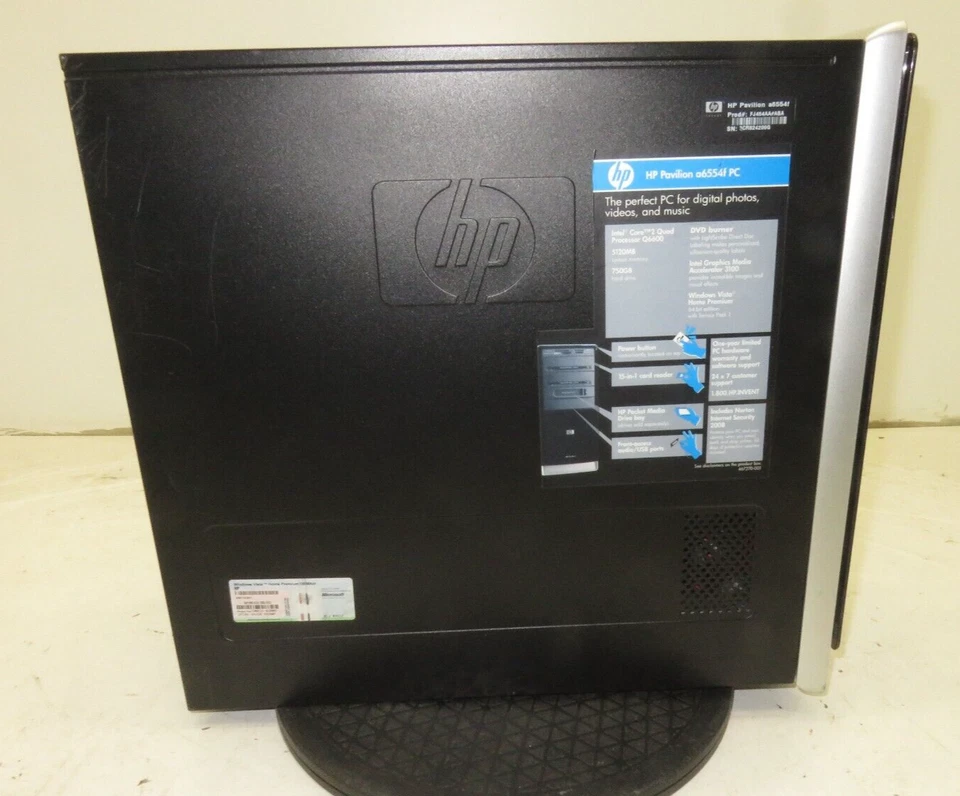 HP Pavilion A6554F Desktop Computer Intel Core 2 Quad !6600 1GB Ram No HDD - Image 4 of 4