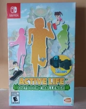 Active Life Outdoor Fitness Challenge Straps & Game Nintendo Switch Box Set NEW 