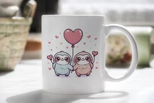 Sloth Lover Novety Mug Love Heart Balloon Coffee Cup