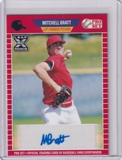 Mitchell Bratt 2021 Leaf Pro Set Red Autograph PS-MB2