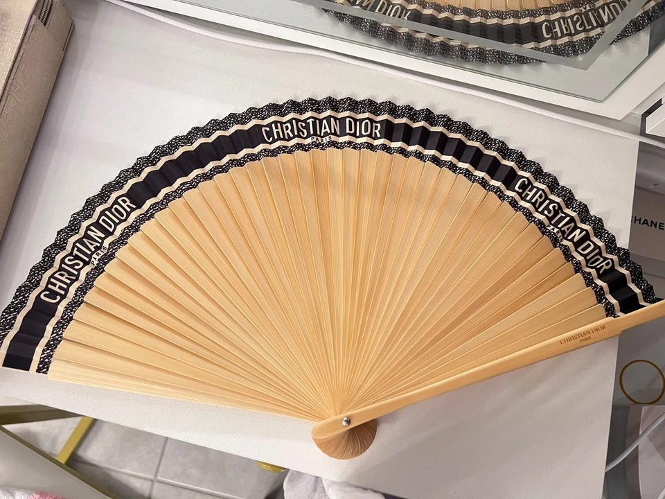 DIOR BEAUTY DIORIVIERA Folding Fan Navy Sensu Travel Novelty GWP New Sealed - Image 2 of 4