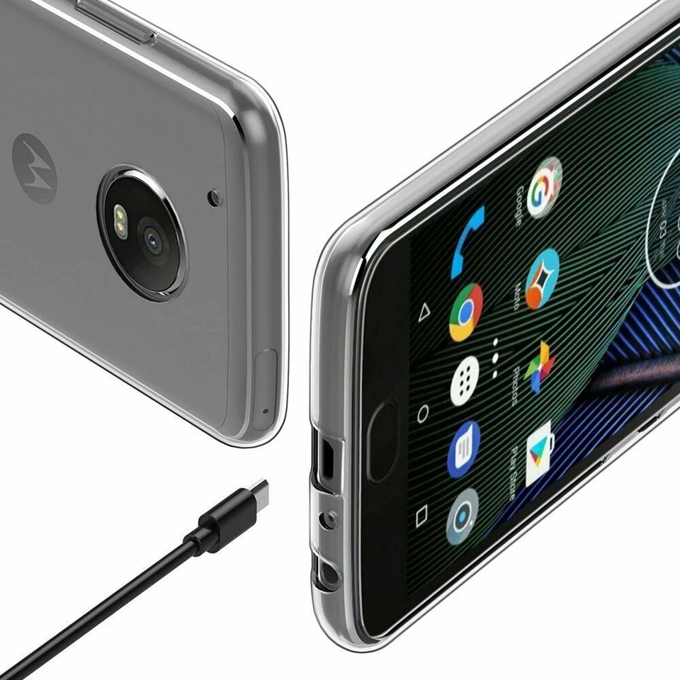 Funda protectora delgada transparente TPU gel transparente transparente para Motorola Moto G5 G4 Plus Foto 3 de 4