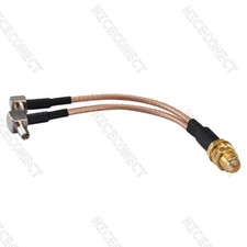 RP-SMA Female to Y Type 2X TS9 Male Splitter Combiner Pigtail Cable RG316 20cm