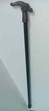 Antique Solid AL Dragon Head Handle Stainless Steel Tactical Walking Stick Cane