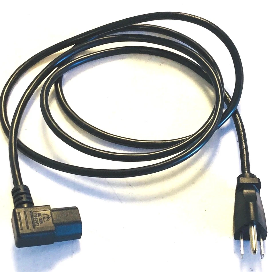 Left Angle C13 10 foot Power Cord for PC, 5-15P to C-13 Right Angle, 18AWG - Image 2 of 4