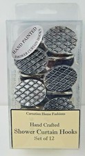 Carnation Home Fashions Shower Curtain Hooks Set of 12 Imperial Antique Metal