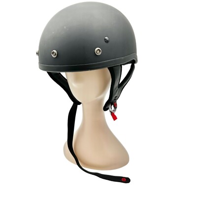 Adult XL DOT Approved Motorcycle Helmet Half Hood Black Adjustable Strap | eBay Adult XL DOT Approved Motorcycle Helmet Half Hood Black Adjustable Strap | eBay