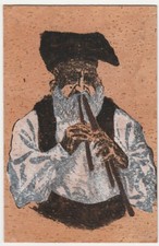 SUONATORE DI LAUNEDDAS - SARDEGNA - CARTOLINA IN SUGHERO -22224-
