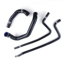 For 97-06 Jeep Wrangler TJ 4.0 LHD Black Silicone Radiator Water Heater Hose Kit