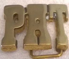Vintage Cut-Out pat SOLID BRASS Belt Buckle