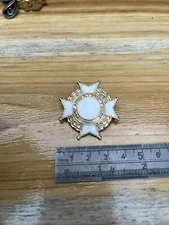 Religious Badge Enamel Cross Piece Jewellery Item Unusual 1950s Mid Century