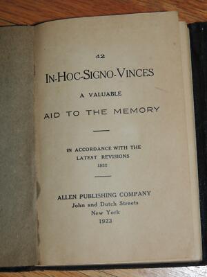 In Hoc Signo Vinces Mason Manual Book Encoded 1923