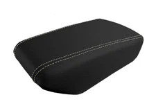 Console Lid Armrest Cover Leather for Nissan Maxima 2016-2021 Beige Stitch