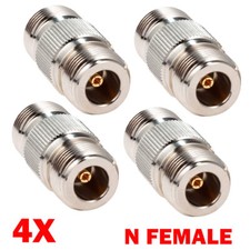 4x Brass N-Type Female Jack to N Female Jack For RF Adapter Barrel Connector US