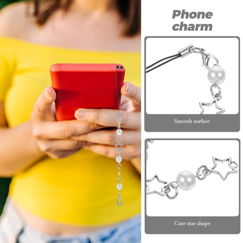 Star Handykette Perlenbesetzter Handyanhänger Handy-Armband-Anhänger - Zdjęcie 3 z 12