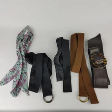 Lot of 5 Women's Belt & Sash Floral Faux Leather Rain Resistant Set