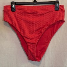 AA-49 Aerie NWT Red High Cut Cheeky Lined Summer Swim Bikini Bottoms Size XL