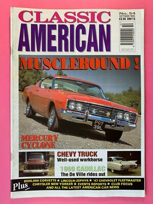 CLASSIC AMERICAN Magazine - Oct 1995 - '69 Mercury Cyclone - Chevy Fleetmaster