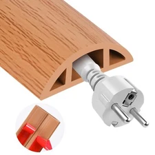 10FT Floor Cord Cover for Wire Self Adhesive Cable Cavity Management PVC Exte...