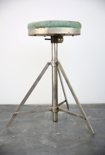 Vintage Drum Throne Stool Tri-Pod tripod folding Base stand retro seat 70's