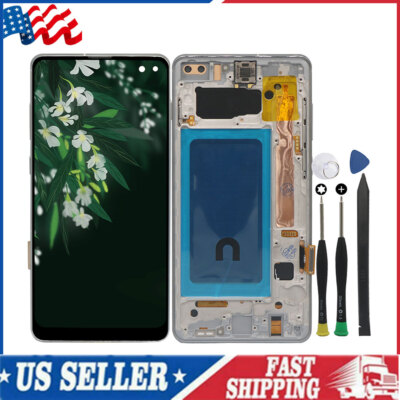 For Samsung Galaxy S10plus G975 LCD Touch Screen Touch Display Assembly Frame