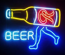 Rainier Beer Runner 17"x14" Neon Light Sign Lamp Bar Open Wall Decor Display