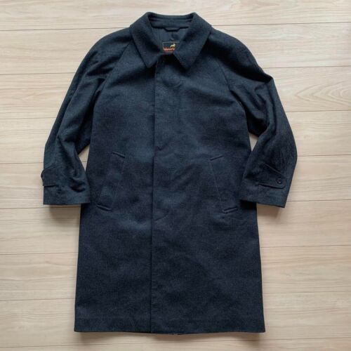 Moorbrook Cashmere 100 Balmacaan Coat, Charcoal Gray, Made in England, - Picture 3 of 12