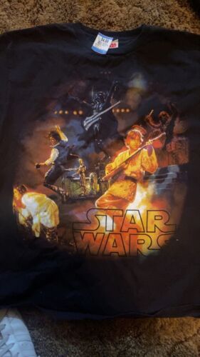 Vintage Star Wars Rock Band Concert Darth Vader Black T Shirt Mens Large - Picture 1 of 1