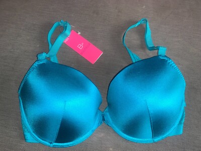M&S BH Push Up Plunge ''B by Boutique'' U/Bügel gepolstert 36E hell türkis neu mit Etikett