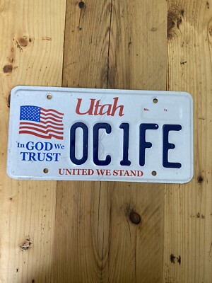Oldtimer Utah In God We Trust US Auto Nummernschild 0C1FE