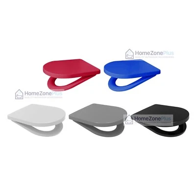 Euroshowers D Shape Soft Close Quick Release Antibacterial Toilet Seat 365 x 464