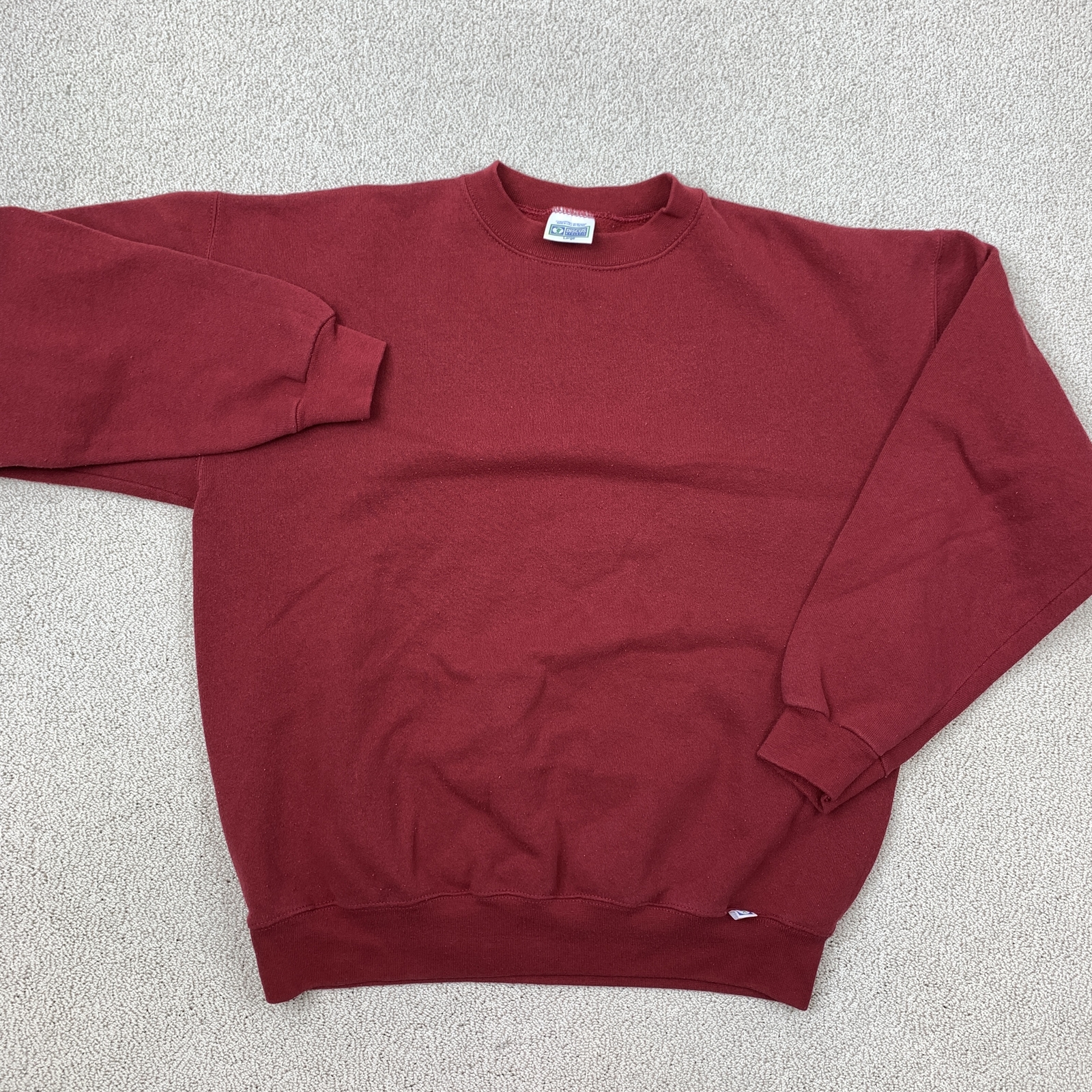 Vintage Tultex Crewneck Sweatshirt Men's Large Red Pullover Casual 90s