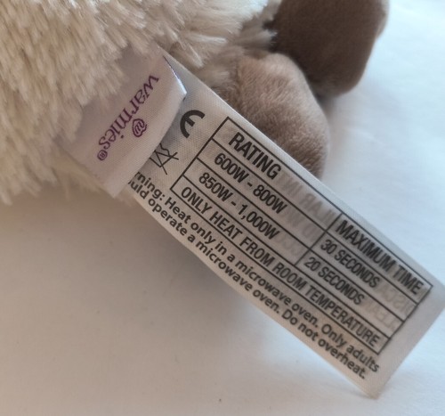 Peluche de felpa cordero 9"" ovejas terapia de calor microondas felpa, lavanda linaza - Imagen 5 de 5