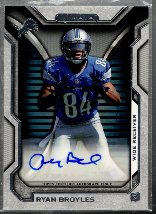 A2429- 2012 Topps Strata Rookie Autographs #RARB Ryan Broyles Auto - NM-MT