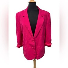 Haberdashery Women  s Hot Pink Blazer w/ 3/4 Sleeve-size 14