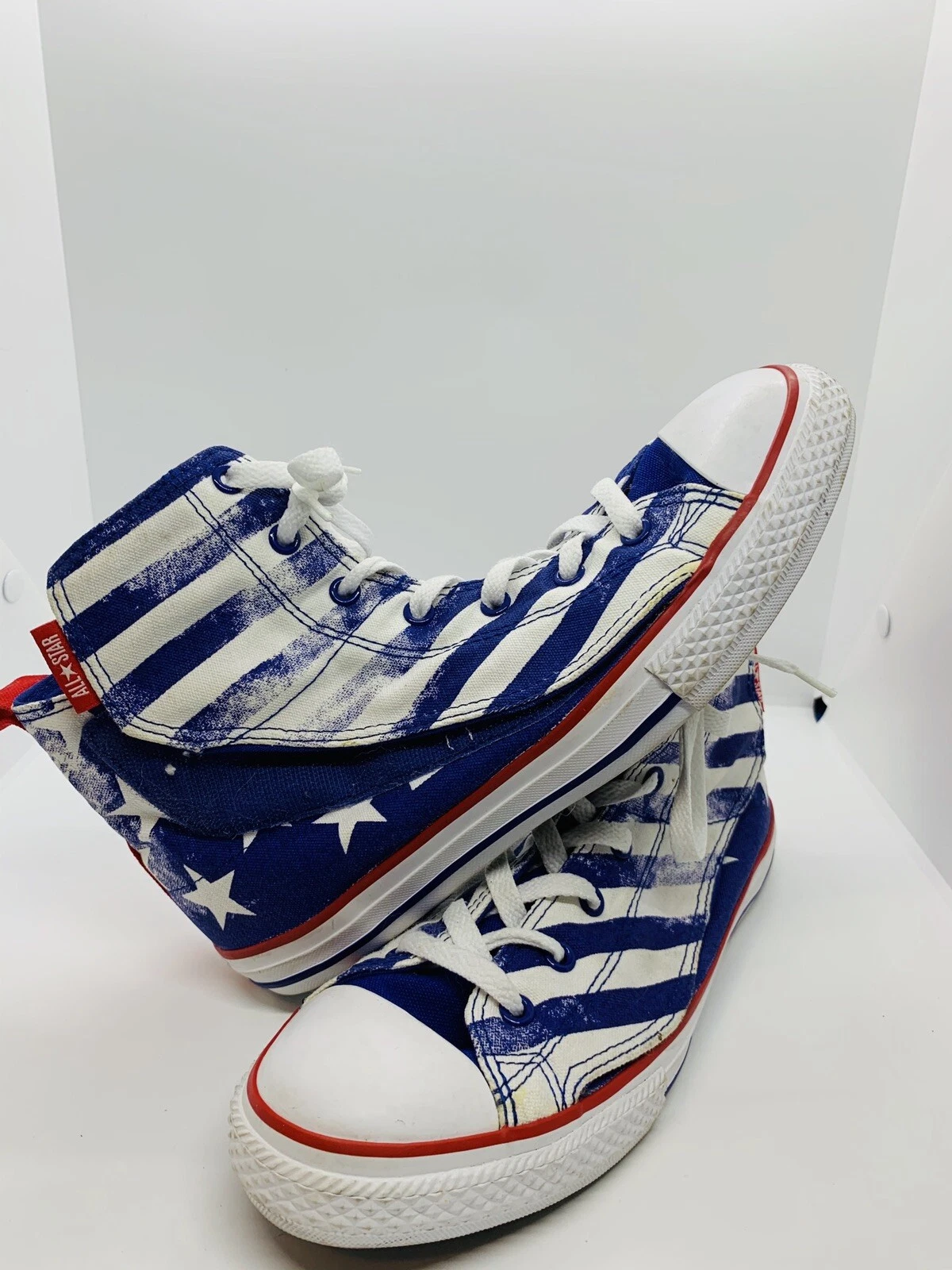 Converse All Star Chuck Taylor American Flag Stars Stripes Junior Taglia 6 C1