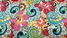 MICHAEL MILLER FABRICS - GARDEN COLLAGE #C-304-MULTI-COLOR-- 1/2 YARD