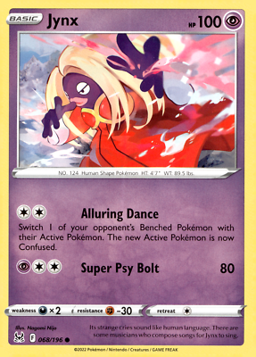 Pokemon TCG Jynx 68/196 | eBay