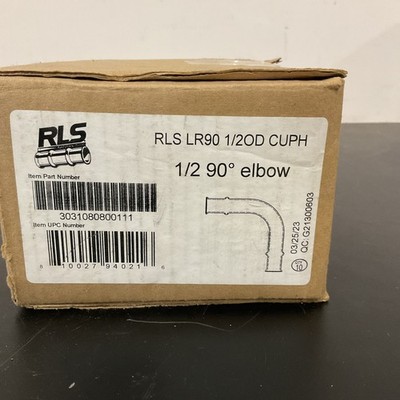 RLS 1/2'' Refrigerant Copper Press 90° Long Radius Elbow 10-Pack 3031080800111