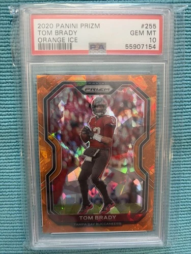 2020 Tom Brady Prizm Orange Ice Sp (#255) PSA 10 Pop 16
