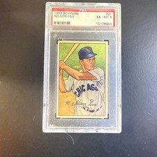 NELSON 'NELLIE' FOX 1952 BOWMAN #21 CHICAGO WHITE SOX GRADED PSA 6 EX-MT