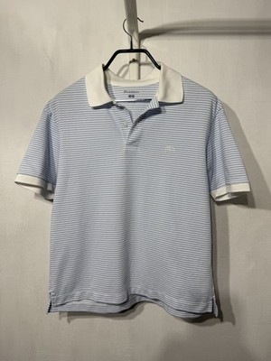 Uniqlo JW Anderson Polo Shirt Striped Blue White M Size Unisex Mens Womens