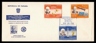 DR WHO 1966 PANAMA FDC SPACE CHURCHILL R81656