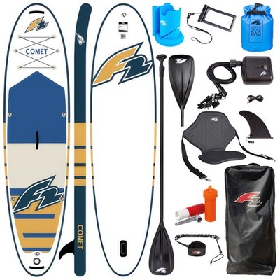 F2 Comet SUP Board Set aufblasbar Kajaksitz Elektropumpe Multiset Auswahl