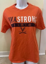 UNIVERSITY OF VIRGINIA CAVALIERS Orange UVA Strong Short Sleeve Tee Shirt S EUC