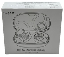 Wireless Earbuds Sport H87 2025 Bluetooth 5.4 Headphones with Earhooks, A-Black