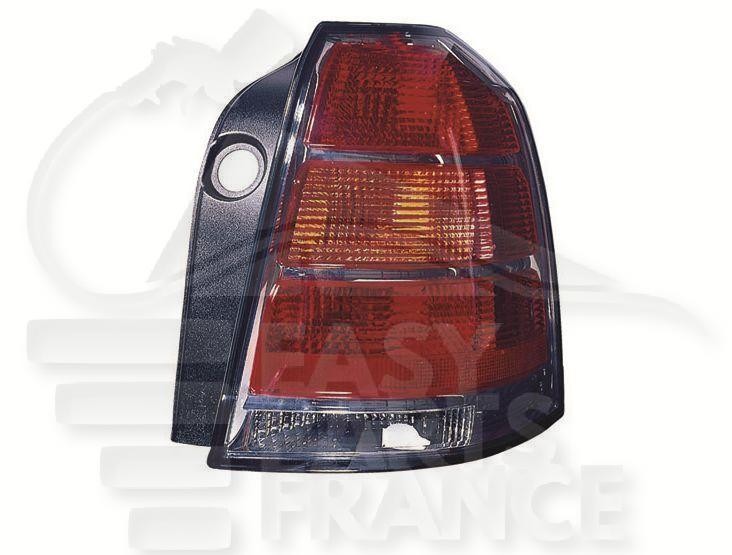 Feu arrière-droit pour Opel Zafira plastique anti-UV optique rouge et cristal