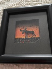 Unique 3D Art Titled Elg i Solnedgang Elk in Sunset by Unni Woldvik