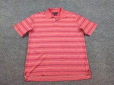 Brooks Brothers Shirt Mens Medium Pink Polo Short Sleeve Performance Knit Cotton