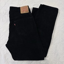 Levi  s 505 Black Corduroy Jeans Pants Men  s 34 Cotton Blend Regular Fit